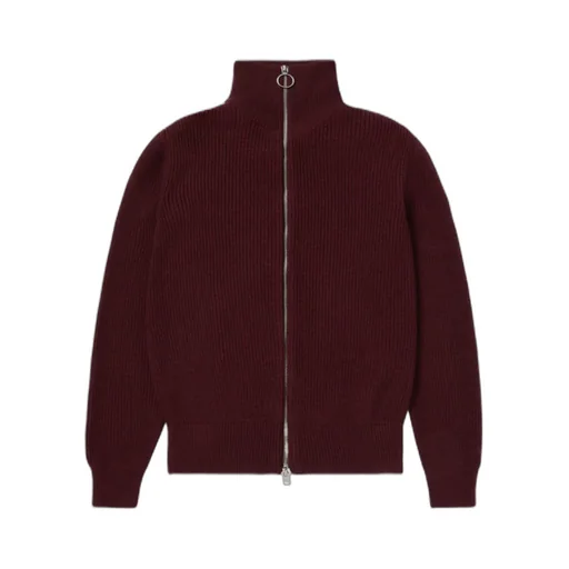 High Neck Full Zip Sweater