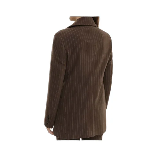 Double-Breasted Pinstripe Blazer