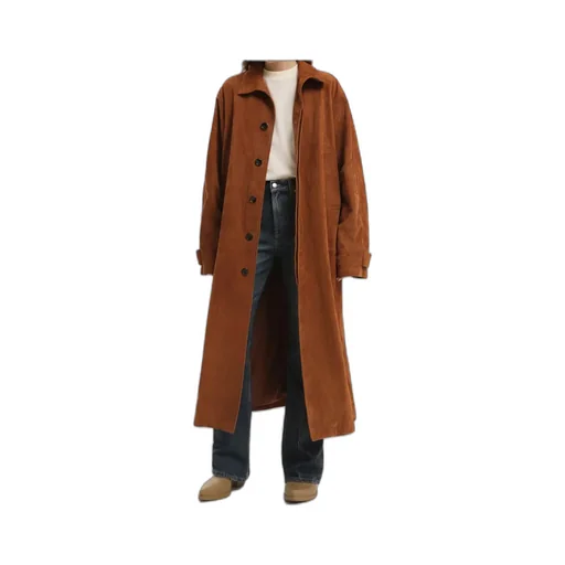 Leather Ribbed Makintosh
