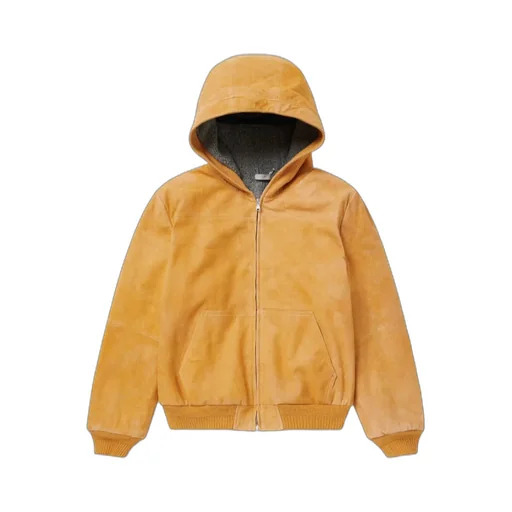 Leather Hoodie Zip Up