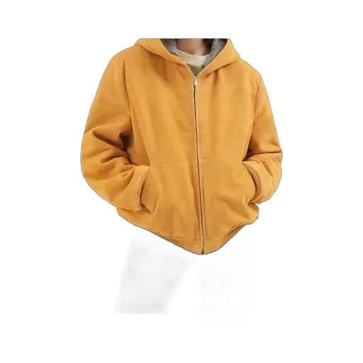 Leather Hoodie Zip Up