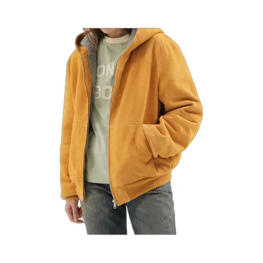 Leather Hoodie Zip Up