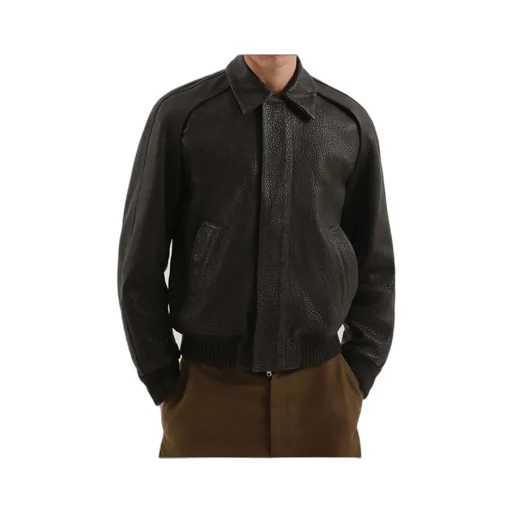 Press-Stud Leather Jacket