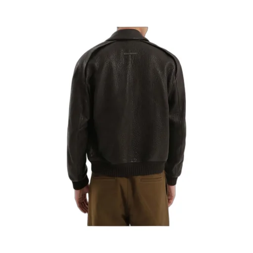 Press-Stud Leather Jacket