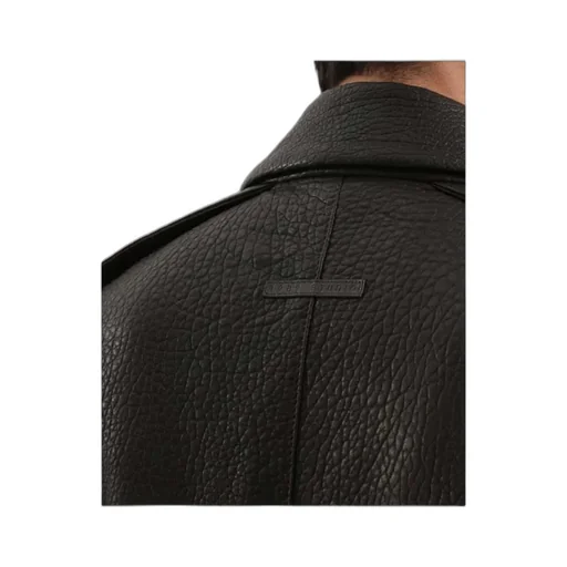 Press-Stud Leather Jacket