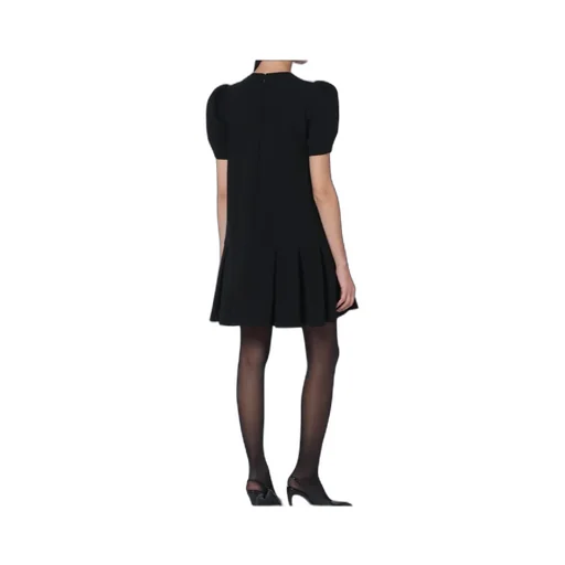 Black Mini Dress With Pleats