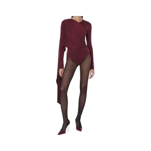 The Andamane Draped Long-Sleeved Bodysuit