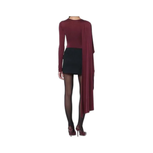 The Andamane Draped Long-Sleeved Bodysuit