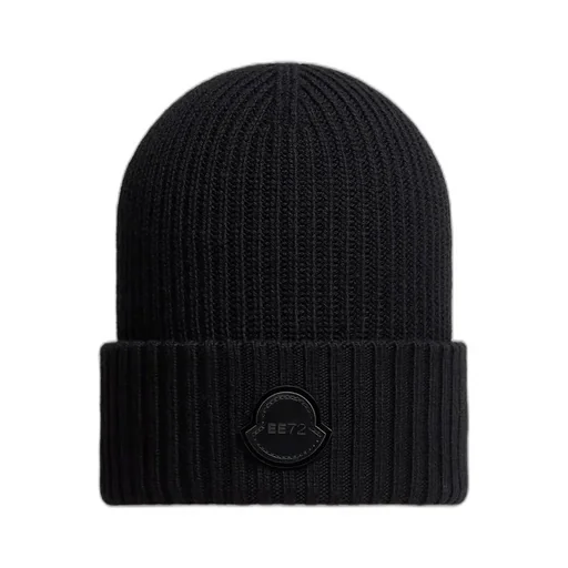 Moncler X Edward Enninful Logo Patch Knitted Beanie