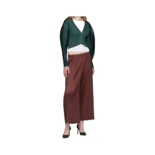 Single-Button Batwing Sleeve Knit Sweater