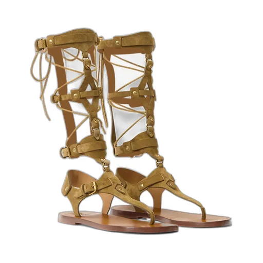 Nensi High-Top Leather Sandals