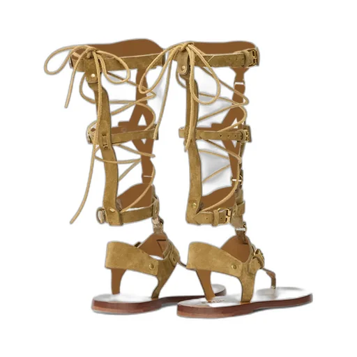 Nensi High-Top Leather Sandals