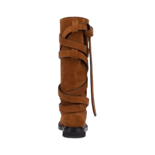 Suede Biker Boots