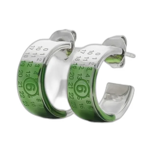 Numeric-Engraved Signature Earrings