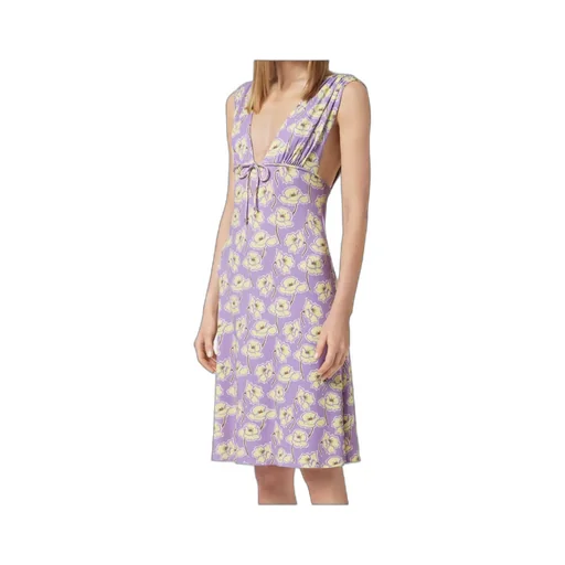 Poppies V-Neck Midi Dress