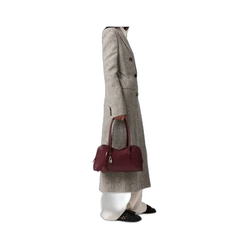 Double-Breasted Tweed Long Coat