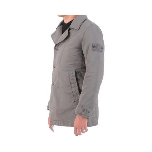 Compass-Patch Buttoned Coat