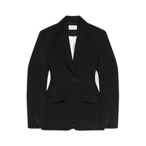 Givenchy	Cocoon Collared Buttoned Jacket