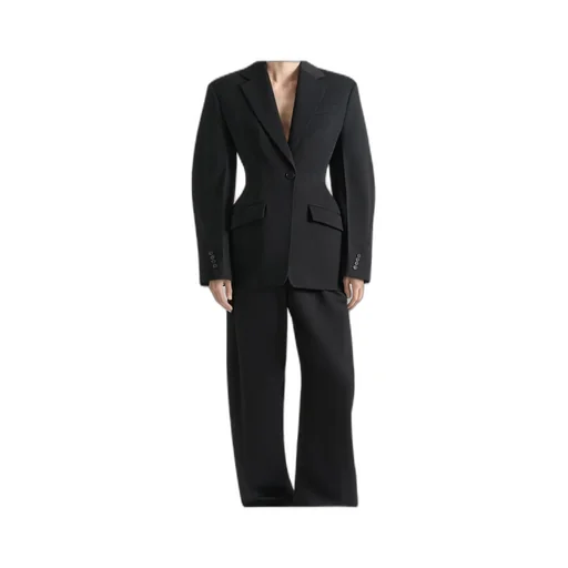 Givenchy	Cocoon Collared Buttoned Jacket