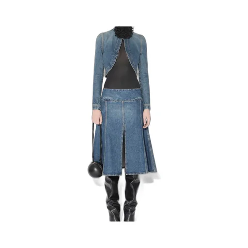 AlaÏA Denim Cropped Jacket