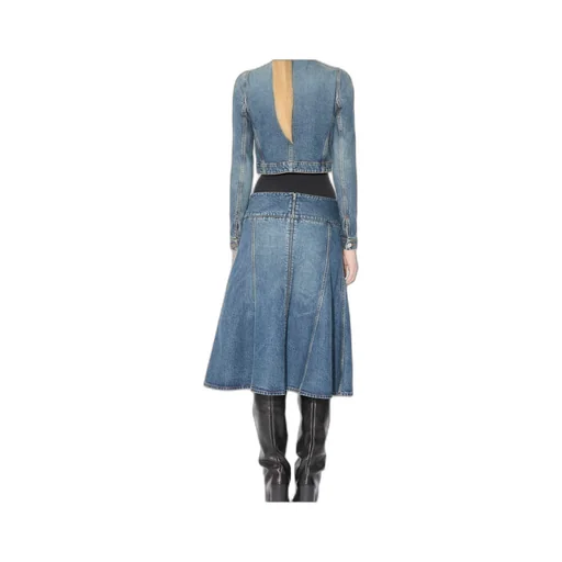 AlaÏA Denim Cropped Jacket