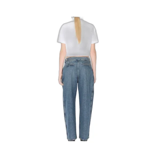 Ruffled-Neck Crop T-Shirt