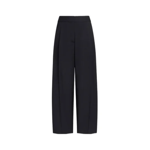 Virgin Wool Blend Straight-Leg Trousers
