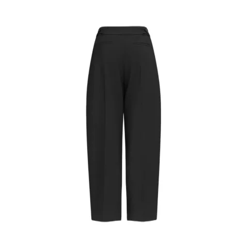 Virgin Wool Blend Straight-Leg Trousers