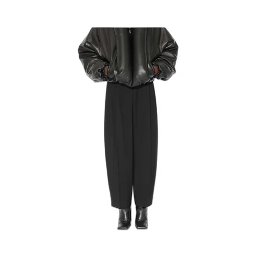 Virgin Wool Blend Straight-Leg Trousers