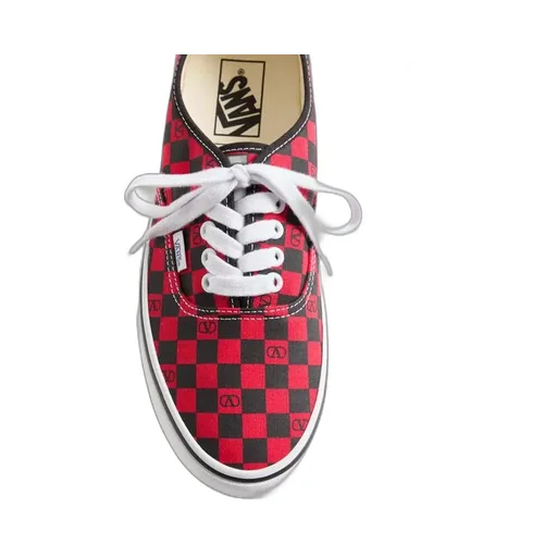 Valentino X Vans Vlogo Checkerboard Lace-Up Sneakers