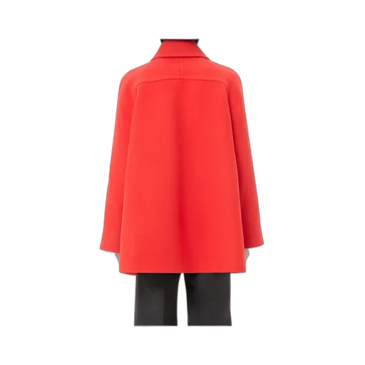 Valentino Logo Plaque Button-Up Coat