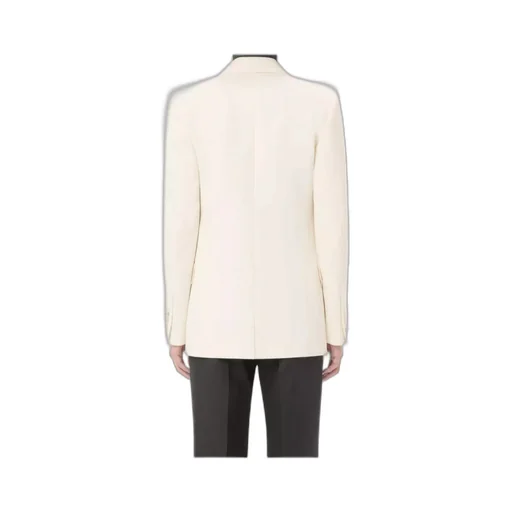 Double-Breasted Peak-Lapel Blazer