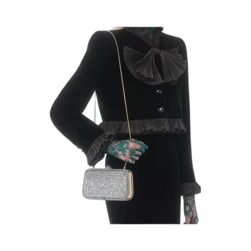 Valentino Garavani Carry Secrets Minaudiere With Rhinestones