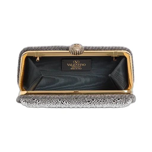Valentino Garavani Carry Secrets Minaudiere With Rhinestones