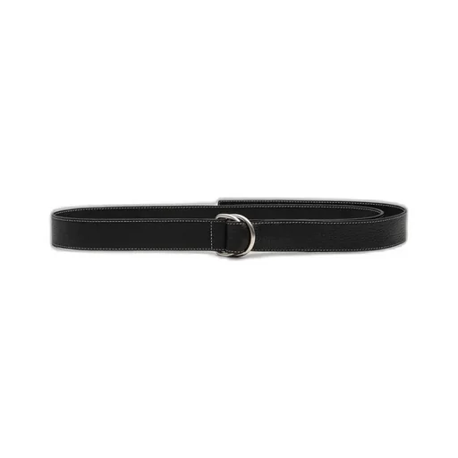 Black Supple Leather Double Buckle 35Mm Belt