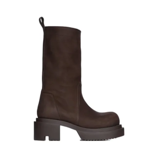 60Mm Platform Leather Boots