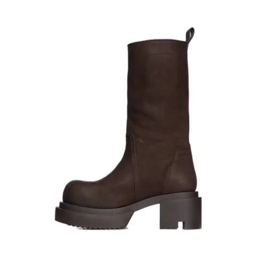 60Mm Platform Leather Boots