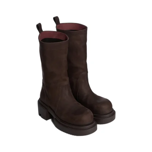 60Mm Platform Leather Boots