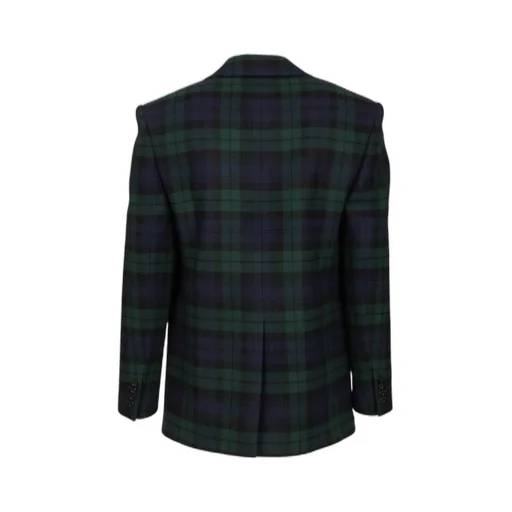 Saint Laurent Tartan Single-Breasted Jacket
