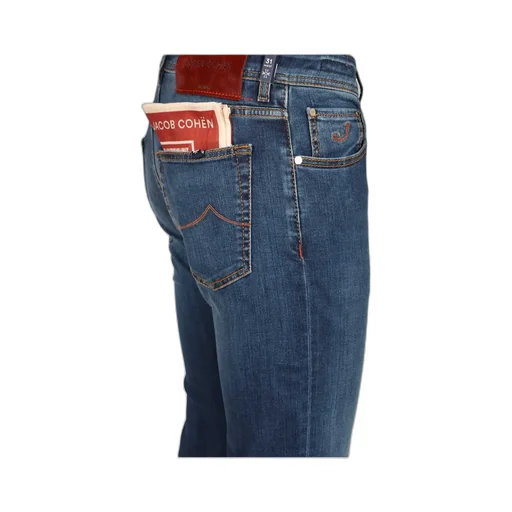 Jacob Cohen Logo Patch Slim-Fit Jeans