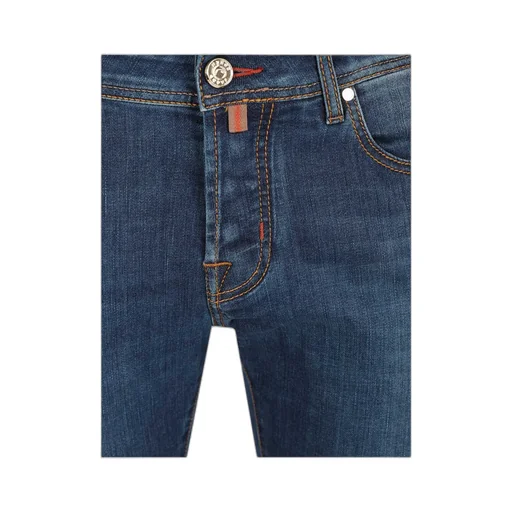 Jacob Cohen Logo Patch Slim-Fit Jeans
