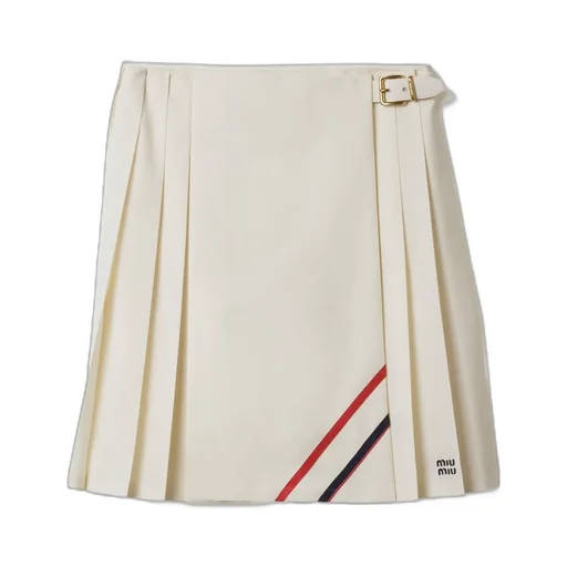 Pleated Mohair Fabric Skirt
