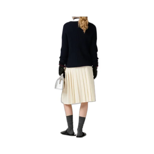 Pleated Mohair Fabric Skirt