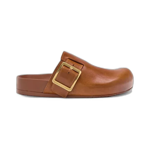 Ease Buckle Mule In Vegetable-Tanned Calfskin