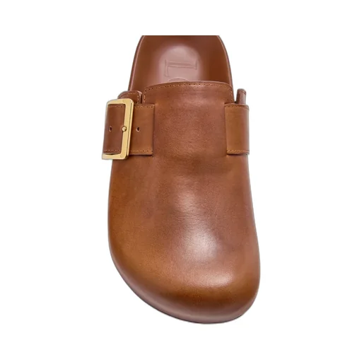Ease Buckle Mule In Vegetable-Tanned Calfskin