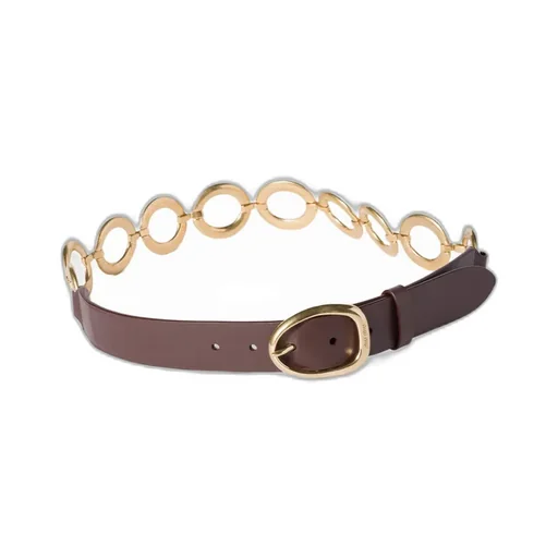Leather And Metal Belt