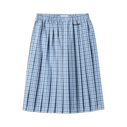 Pleated Check Skirt