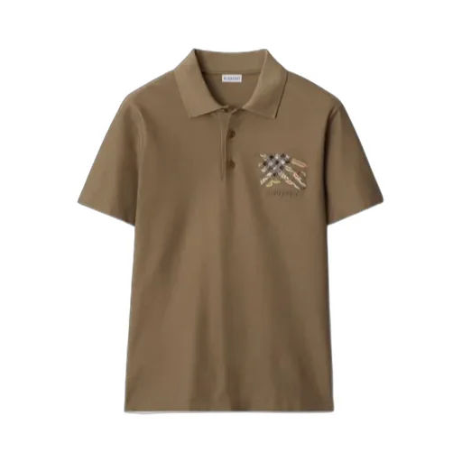 Burberry Logo Embroidered Short Sleeved Polo Shirt