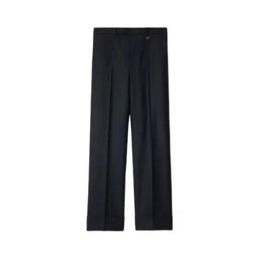 Check Wool Tailored Trousers