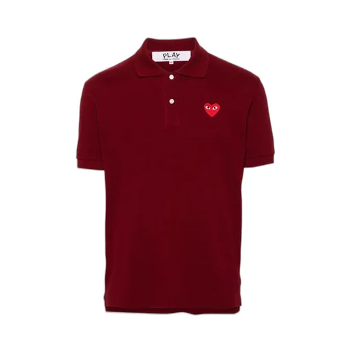 Comme Des GarÇOns Play Heart Embroidered Polo Shirt